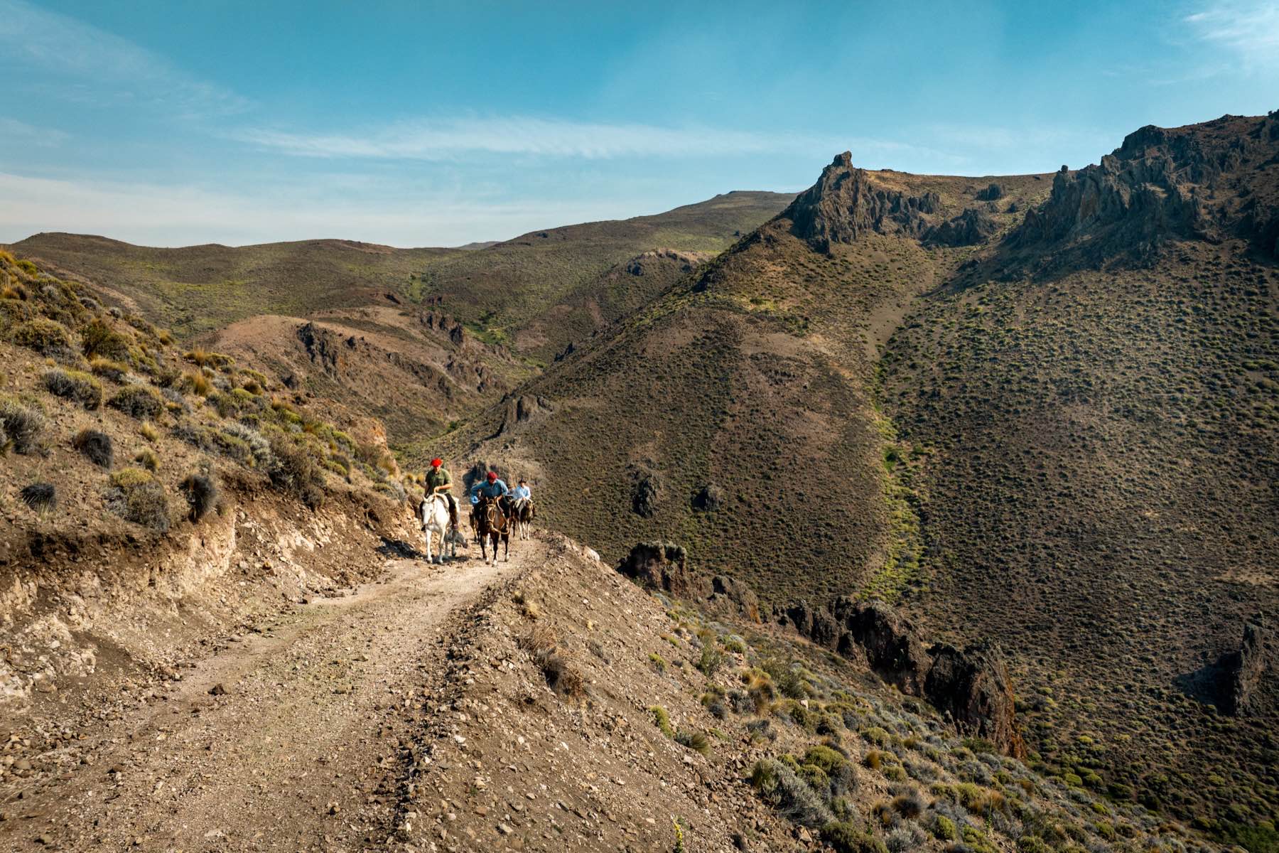 Horseback riding through the Patagonian landscape