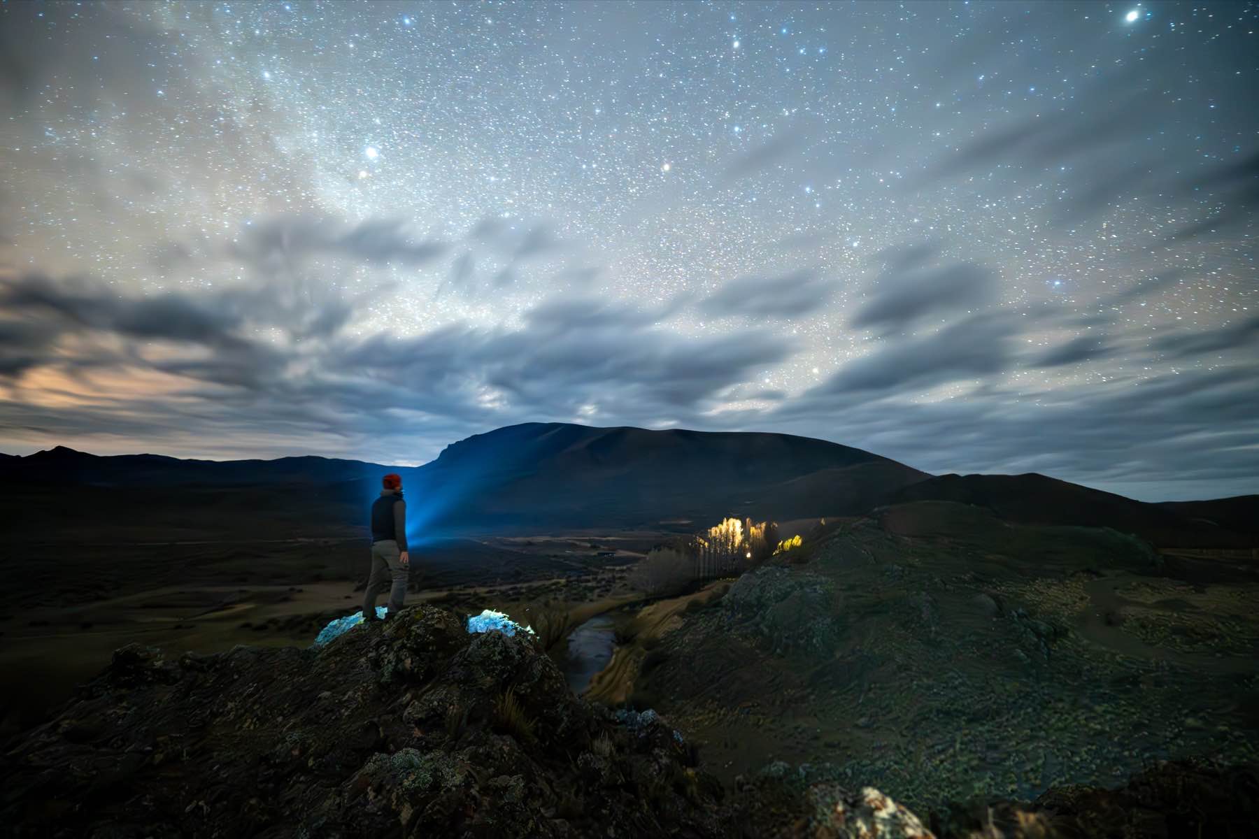 Night sky over Arroyo Pescado