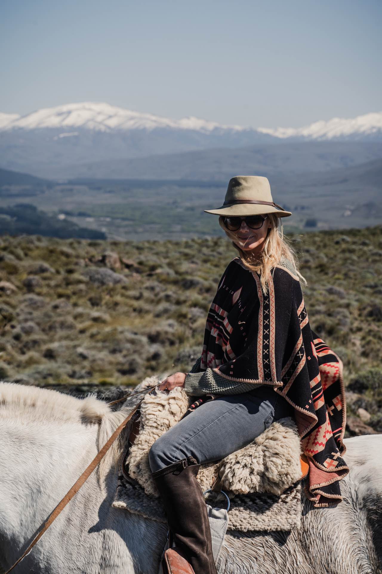 A rider in the hills above the valley