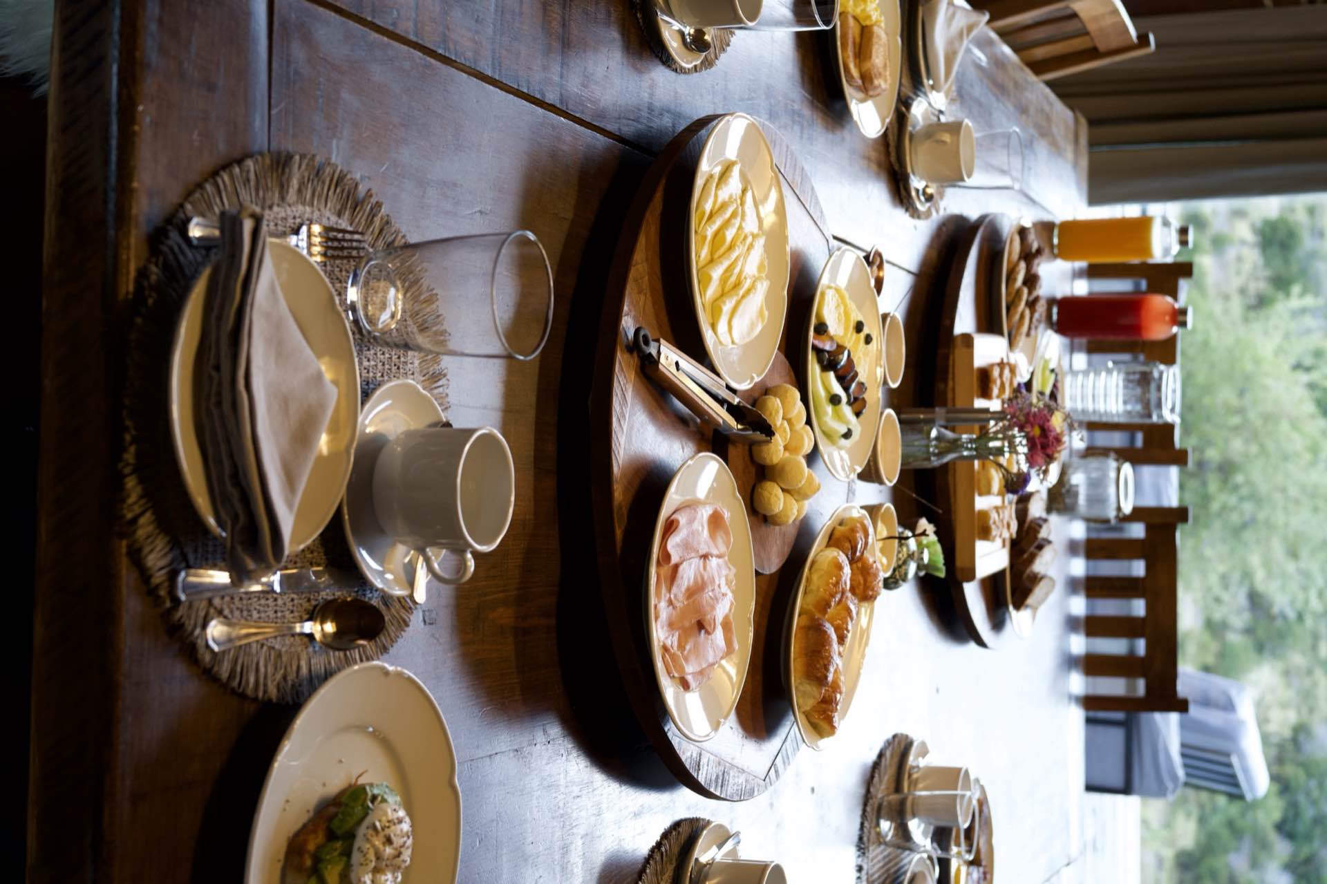Breakfast on the lodge table